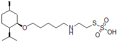 CAS 登录号：36892-51-0， (1R,2R,4R)-4-甲基-1-丙-2-基-2-[5-(2-磺基硫基乙基氨基)戊氧基]环己烷
