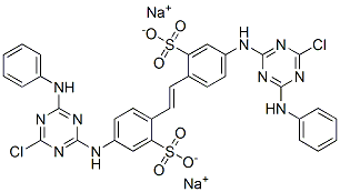 CAS#: 37138-23-1, Disodium 5-[[4-Chloro-6-(Phenylamino)-1,3,5-Triazin-2-Yl]Amino]-2-[(E)-2-[4-[[4-Chloro-6-(Phenylamino)-1,3,5-Triazin-2-Yl]Amino]-2-Sulfonatophenyl]Ethenyl]Benzenesulfonate