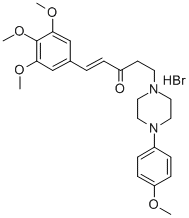 CAS 登录号：37399-58-9， (E)-5-[4-(4-甲氧基苯基)哌嗪-1-基]-1-(3,4,5-三甲氧基苯基)戊-1-烯-3-酮氢溴酸盐