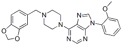 CAS#: 37425-32-4, 6-[4-(1,3-Benzodioxol-5-Ylmethyl)Piperazin-1-Yl]-9-(2-Methoxyphenyl)Purine