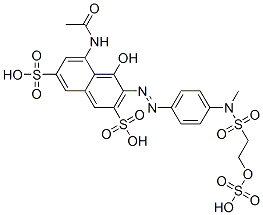 CAS#: 3743-84-8, (3Z)-5-Acetamido-3-[[4-(Methyl-(2-Sulfooxyethylsulfonyl)Amino)Phenyl]Hydrazinylidene]-4-Oxonaphthalene-2,7-Disulfonic Acid