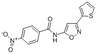 CAS 登录号：37852-57-6， 4-硝基-N-(3-噻吩-2-基-1,2-恶唑-5-基)苯甲酰胺