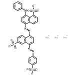 CAS 登录号：38125-00-7， 三钠8-苯胺基-5-[[6-磺酸-4-(4-磺酸苯基)偶氮-1-萘基]偶氮]萘-1-磺酸酯