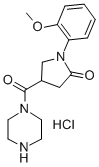 CAS 登录号:38160-10-0, 1-(2-甲氧基苯基)-4-(哌嗪-1-羰基)吡咯烷-2-酮盐酸盐