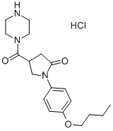 CAS 登录号：38160-20-2， 1-(4-丁氧基苯基)-4-(哌嗪-1-羰基)吡咯烷-2-酮盐酸盐