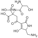 CAS 登录号：38249-71-7， 2-[(2-氨基-3-羟基丙酰基)氨基]-2-[2-[5-(氨基甲基)-2-羟基-4-氧代-1,5-二氢吡咯-3-基]-2-氧代乙基]丙二酸