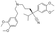 CAS 登录号：38321-02-7， (+)-3-(3,4-二甲氧基苯基)-6-[(5,6-二甲氧基苯乙基)甲基氨基]己烷-3-甲腈