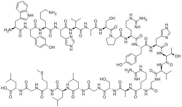 CAS 登录号：383415-89-2， 色氨酰-酪氨酰-赖氨酰-组氨酰-缬氨酰-丙氨酰-丝氨酰-脯氨酰-精氨酰-酪氨酰-组氨酰-苏氨酰-缬氨酰-甘氨酰-精氨酰-丙氨酰-丝氨酰-甘氨酰-亮氨酰-亮氨酰-蛋氨酰-甘氨酰-亮氨酸
