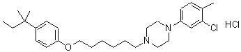 CAS#: 3845-22-5, 1-(3-Chloro-4-Methylphenyl)-4-[6-[4-(2-Methylbutan-2-Yl)Phenoxy]Hexyl]Piperazine Hydrochloride