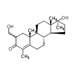 CAS 登录号：38539-99-0， (17beta)-17-羟基-2-(羟基亚甲基)-4,17-二甲基雄甾-4-烯-3-酮