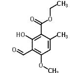 CAS 登录号：38629-37-7， 乙基3-甲酰基-2-羟基-4-甲氧基-6-甲基苯甲酸酯