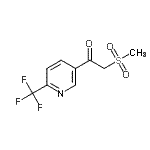 CAS 登录号：386704-14-9， 2-(甲基磺酰基)-1-[6-(三氟甲基)-3-吡啶基]乙酮