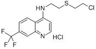 CAS 登录号：38914-94-2， N-[2-(2-氯乙基硫基)乙基]-7-(三氟甲基)喹啉-4-胺盐酸盐