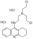 CAS 登录号：38915-06-9， N',N'-二(2-氯乙基)-N-(1,2,3,4-四氢吖啶-9-基)乙烷-1,2-二胺二盐酸盐