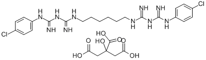 CAS 登录号：39014-05-6， 氯己定柠檬酸盐