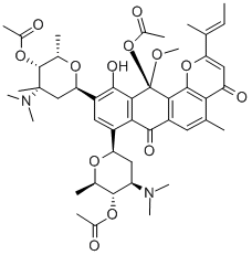 CAS 登录号：39293-24-8， 乙酰基贵田霉素