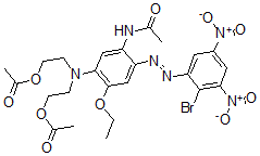 CAS 登录号：3956-55-6， 2-[[5-乙酰氨基-4-(2-溴-3,5-二硝基苯基)偶氮-2-乙氧基苯基]-(2-乙酰氧基乙基)氨基]乙基乙酸酯