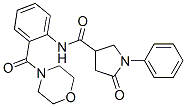 CAS 登录号：39630-05-2， N-[2-(吗啉基羰基)苯基]-2-氧代-1-苯基-4-吡咯烷甲酰胺