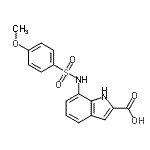CAS 登录号：397245-05-5， 7-{[(4-甲氧基苯基)磺酰基]氨基}-1H-吲哚-2-羧酸