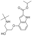 CAS 登录号：39731-05-0， 4-[3-[叔丁基氨基]-2-羟基丙氧基]-1H-吲哚-2-羧酸异丙酯