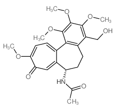 CAS 登录号：3986-03-6， N-[(7S)-4-(羟基甲基)-1,2,3,10-四甲氧基-9-氧代-6,7-二氢-5H-苯并[d]庚搭烯-7-基]乙酰胺