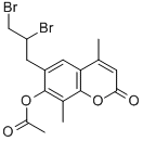 CAS 登录号：3993-46-2， 7-乙酰氧基-6-(2,3-二溴丙基)-4,8-二甲基香豆素