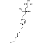 CAS 登录号：402616-26-6， (2S)-2-氨基-2-(羟基甲基)-4-(4-辛基苯基)丁基磷酸二氢酯