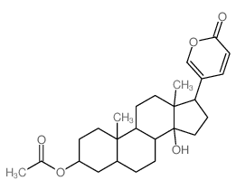 CAS 登录号：4029-66-7， 3b-(乙酰氧基)-14-羟基-5b-蟾蜍-20,22-二烯内酯