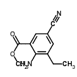 CAS 登录号：403841-96-3， 甲基2-氨基-5-氰基-3-乙基苯甲酸酯