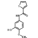 CAS 登录号：404366-39-8， N-(3-羟基-4-甲氧基苯基)-2-噻吩甲酰胺
