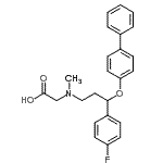 CAS 登录号：405225-21-0， N-[3-(4-联苯基氧基)-3-(4-氟苯基)丙基]-N-甲基甘氨酸