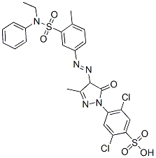 CAS#: 40537-81-3, 2,5-Dichloro-4-[4-[[3-[(Ethylphenylamino)Sulphonyl]-p-Tolyl]Azo]-4,5-Dihydro-3-Methyl-5-Oxo-1H-Pyrazol-1-Yl]Benzenesulphonic Acid