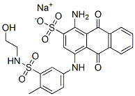 CAS 登录号：40847-64-1， 1-氨基-9,10-二氢-4-[[3-[[(2-羟基乙基)氨基]磺酰基]-4-甲基苯基]氨基]-9,10-二氧代蒽-2-磺酸钠