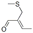 CAS 登录号：40878-72-6， 2-[(甲硫基)甲基]-2-丁烯醛