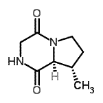 CAS 登录号：411225-58-6， (8S,8aS)-8-甲基六氢吡咯并[1,2-a]吡嗪-1,4-二酮