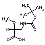 CAS 登录号：412352-67-1， (2R)-3-(叔-丁氧羰基氨基)-2-甲氧基-丙酸