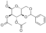 CAS 登录号：4141-45-1， 甲基 4,6-O-(苯基亚甲基)-alpha-D-吡喃葡萄糖苷二乙酸酯