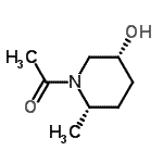 CAS 登录号：41869-12-9， 1-[(2S,5R)-5-羟基-2-甲基-1-哌啶基]乙酮