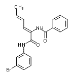 CAS 登录号：418794-60-2， N-{(2Z,4E)-1-[(3-溴苯基)氨基]-1-氧代-2,4-己二烯-2-基}苯甲酰胺