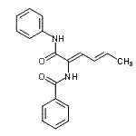 CAS 登录号：418797-19-0， N-[(2Z,4E)-1-苯胺基-1-氧代-2,4-己二烯-2-基]苯甲酰胺