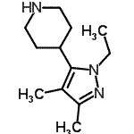 CAS 登录号：419572-06-8， 4-(1-乙基-3,4-二甲基-1H-吡唑-5-基)哌啶