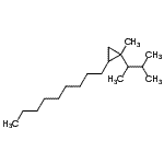 CAS 登录号：41977-42-8， 1-甲基-1-(3-甲基-2-丁烷基)-2-壬基环丙烷