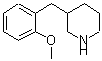 CAS 登录号：420137-10-6， 3-(2-甲氧基苄基)哌啶