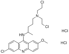 CAS 登录号：4213-45-0， 喹丫咽氮碱二盐酸盐