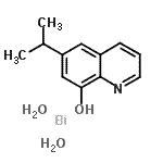 CAS 登录号：42208-37-7， 6-(1-甲基乙基)-8-喹啉醇铋盐水合物(1:1:2)