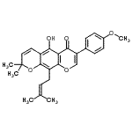 CAS 登录号：4225-28-9， 5-羟基-7-(4-甲氧基苯基)-2,2-二甲基-10-(3-甲基-2-丁烯-1-基)-2H,6H-吡喃并[3,2-g]苯并吡喃-6-酮