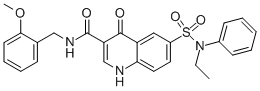CAS#: 423136-40-7, 6-(Ethyl-Phenylsulfamoyl)-N-[(2-Methoxyphenyl)Methyl]-4-Oxo-1H-Quinoline-3-Carboxamide