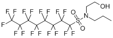 CAS#: 4236-15-1, N-(2-Hydroxyethyl)-N-Propyl-1,1,2,2,3,3,4,4,5,5,6,6,7,7,8,8,8-Heptadecafluorooctanesulfonamide