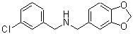 CAS 登录号：423736-31-6， 1-(1,3-苯并二氧戊环-5-基)-N-(3-氯苄基)甲胺