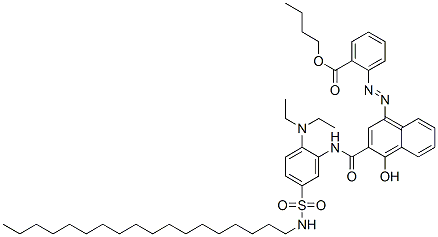 CAS#: 42381-20-4, Butyl 2-[[3-[[[2-(Diethylamino)-5-[(Octadecylamino)Sulphonyl]Phenyl]Amino]Carbonyl]-4-Hydroxy-1-Naphthyl]Azo]Benzoate